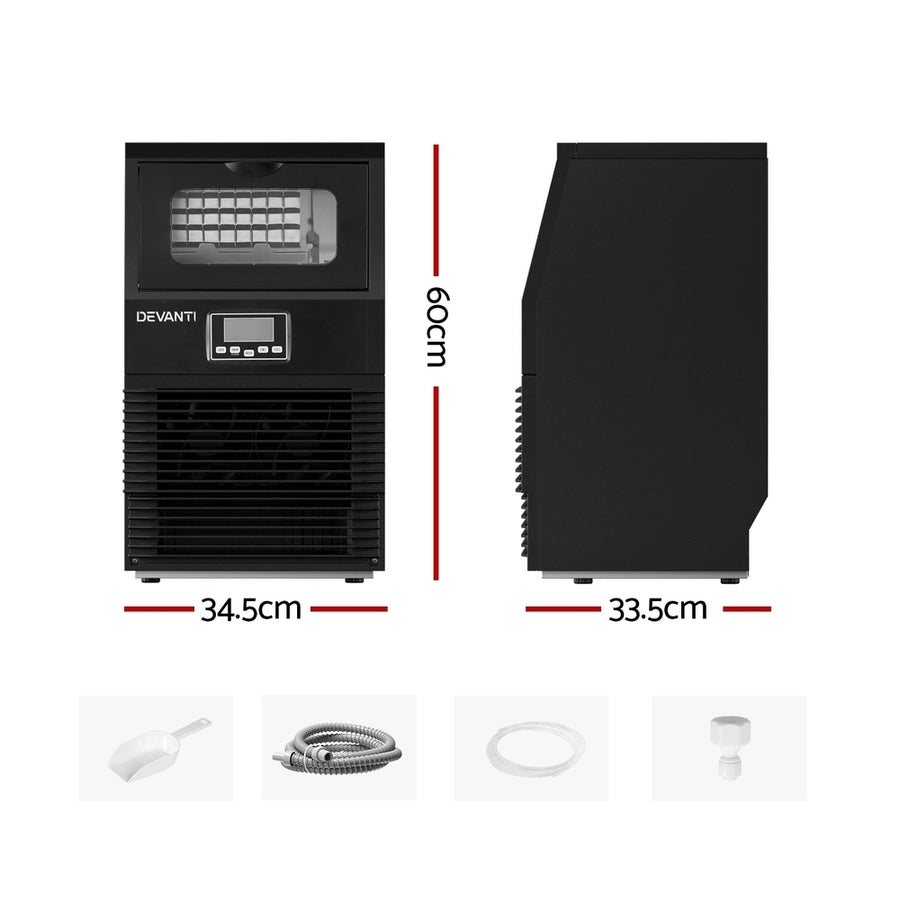Devanti Commercial Ice Maker Cube Machine 30kg, image 2