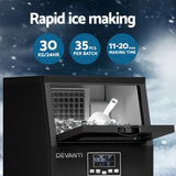 Devanti Commercial Ice Maker Cube Machine 30kg - Top-Down View