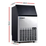 Devanti 60kg Commercial Ice Maker Machine - Front View