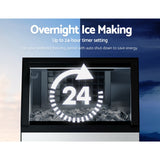 Devanti Commercial Ice Maker Machine 45kg Ice Cube Tray Bar Stainless Steel - Rear View
