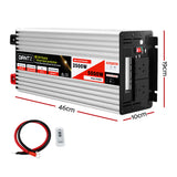 Giantz Power Inverter 12V to 240V 2500W/5000W Pure Sine Wave Camping Car Boat - Front View