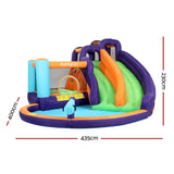 AirMyFun Inflatable Water Slide Kids Jumping Trampoline Castle Double Slide - Front View