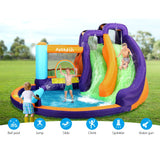 AirMyFun Inflatable Water Slide Kids Jumping Trampoline Castle Double Slide - Top-Down View