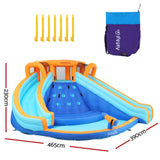 AirMyFun Kids Inflatable Pool Water Double Slide Park Jumping Castle 465X390CM - Front View