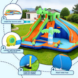AirMyFun Kids Inflatable Pool Water Double Slide Park Jumping Castle 465X430CM - Rear View