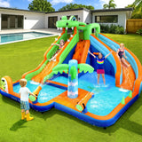 AirMyFun Kids Inflatable Pool Water Double Slide Park Jumping Castle 465X430CM - Close-Up Angle
