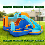 AirMyFun Kids Inflatable Pool Water Slide Park Jumping Castle Bounce 382X381CM - Top-Down View