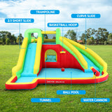 Doctor Dolphin Kids Inflatable Pool Water Slide Park Jumping Castle 575X445CM - 45-Degree Angle
