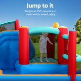 Kids Inflatable Water Slide Splash Pool Park Jumping Castle Bounce 615X322CM - Top-Down View
