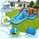 Kids Inflatable Water Slide Splash Pool Park Jumping Castle Bounce 615X322CM - Rear View