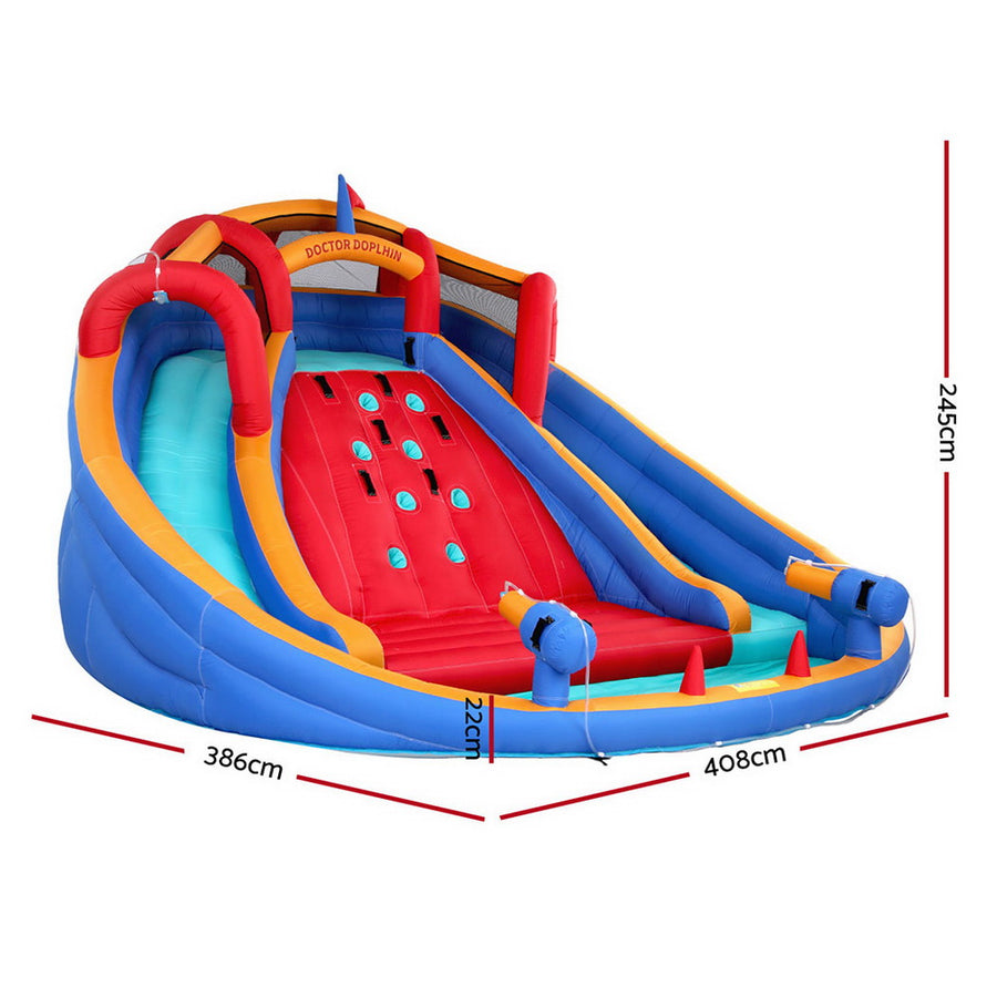 Kids Inflatable Pool Water Slide Cannon Splash Park Toss Game 408X386CM, image 2