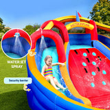 Kids Inflatable Pool Water Slide Cannon Splash Park Toss Game 408X386CM - Top-Down View