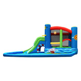Happy Hop Inflatable Water Slide Jumping Trampoline Castle Bouncer Toy Splash - Side View