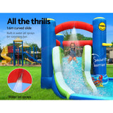Happy Hop Inflatable Water Slide Jumping Trampoline Castle Bouncer Toy Splash - Top-Down View
