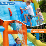 Keezi Inflatable Splash Kids Pool Water Slide Park with Blower 4m x 5.65m - 45-Degree Angle