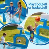 Keezi Inflatable Splash Kids Pool Water Slide Park with Blower 4m x 5.65m - Close-Up Angle