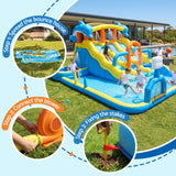 Keezi Inflatable Splash Kids Pool Water Slide Park with Blower 4m x 5.65m - Extra Image