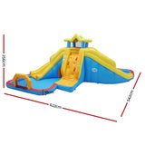 Keezi Inflatable Kids Pool Water Slide Splash Castle Football 622cmx542cm - Front View
