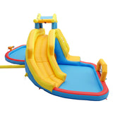 Keezi Inflatable Kids Pool Water Slide Splash Castle Football 622cmx542cm - Side View