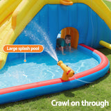 Keezi Inflatable Kids Pool Water Slide Splash Castle Football 622cmx542cm - Rear View