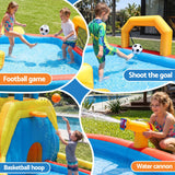 Keezi Inflatable Kids Pool Water Slide Splash Castle Football 622cmx542cm - Close-Up Angle