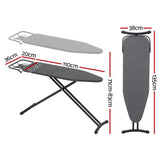 Artiss Ironing Board Foldable Iron Rest Black - Front View