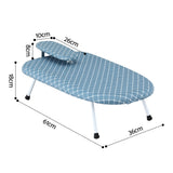 Artiss Tabletop Ironing Board with Small Ironing Boards with Folding Legs Blue - Front View