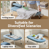 Artiss Tabletop Ironing Board with Small Ironing Boards with Folding Legs Blue - Rear View