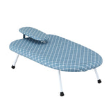 Artiss Tabletop Ironing Board with Small Ironing Boards with Folding Legs Blue - Low Angle