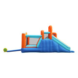 AirMyFun Inflatable Water Slide Castle with 12 Play Zones - Front View