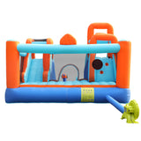AirMyFun Inflatable Water Slide Castle with 12 Play Zones - Top-Down View