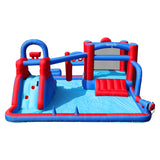AirMyFun 11 Play Zones Inflatable Trampoline Bounce House - Close-Up Angle