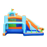 AirMyFun 9-IN-1 Inflatable Water Park with Soccer Goal Post - Front View