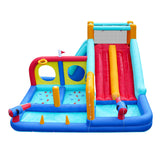 Doctor Dolphin 10-IN-1 Inflatable Water Park Dual Slides - Rear View