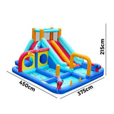 Doctor Dolphin 10-IN-1 Inflatable Water Park Dual Slides - Front View