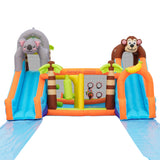 AirMyFun 12 Play Zones Inflatable Animal Theme Jumping Castle - Close-Up Angle
