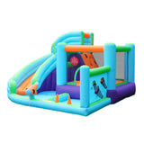 Doctor Dolphin 10-IN-1 Inflatable Water Park Bounce Castle - Rear View