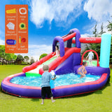 AirMyFun Inflatable Water Slide Bounce House 6 Play Zones - Front View