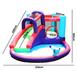 AirMyFun Inflatable Water Slide Bounce House 6 Play Zones - Top-Down View