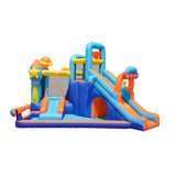 AirMyFun 12 Play Zones Inflatable Trampoline Castle Space Theme - Close-Up Angle