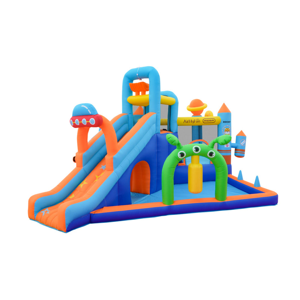 AirMyFun 12 Play Zones Inflatable Trampoline Castle Space Theme