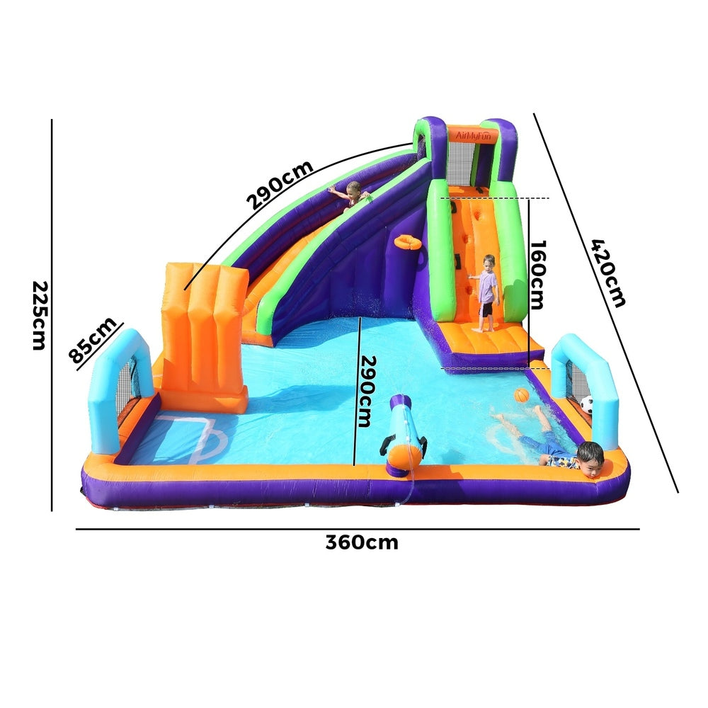 AirMyFun Inflatable Water Slide Bounce House 7 Play Zones