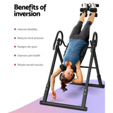 Everfit Inversion Table Gravity Exercise Inverter Back Stretcher Home Gym Grey - Top-Down View