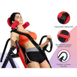 Everfit Inversion Table Gravity Exercise Inverter Back Stretcher Home Gym Red - Front View