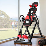 Everfit Inversion Table Gravity Exercise Inverter Back Stretcher Home Gym Black - Low Angle