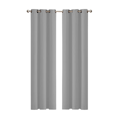 2x Blockout Curtains Panels 3 Layers Grey-2018816678464458752