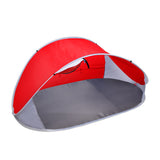 Mountview Pop Up Tent Camping Beach Red - Low Angle