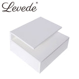 Levede 2x Bedside Tables Side Table White - Low Angle