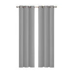 2x Blockout Curtains Panels 3 Layers Grey-2018816667764789248