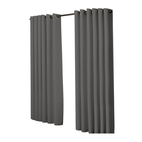 2x Blockout Curtains Panels 3 Layers Charcoal-2018816745120337921